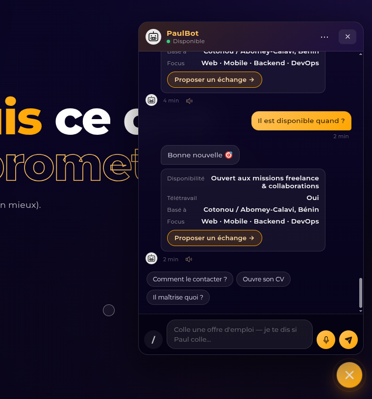 Comment j'ai construit PaulBot : un assistant IA fiable à budget quasi nul
